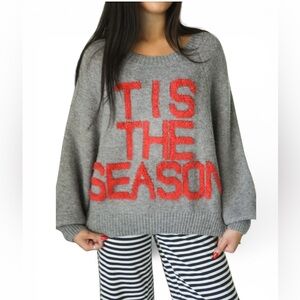 BUCKETLIST Tis The Season Oversized Sweater, Large